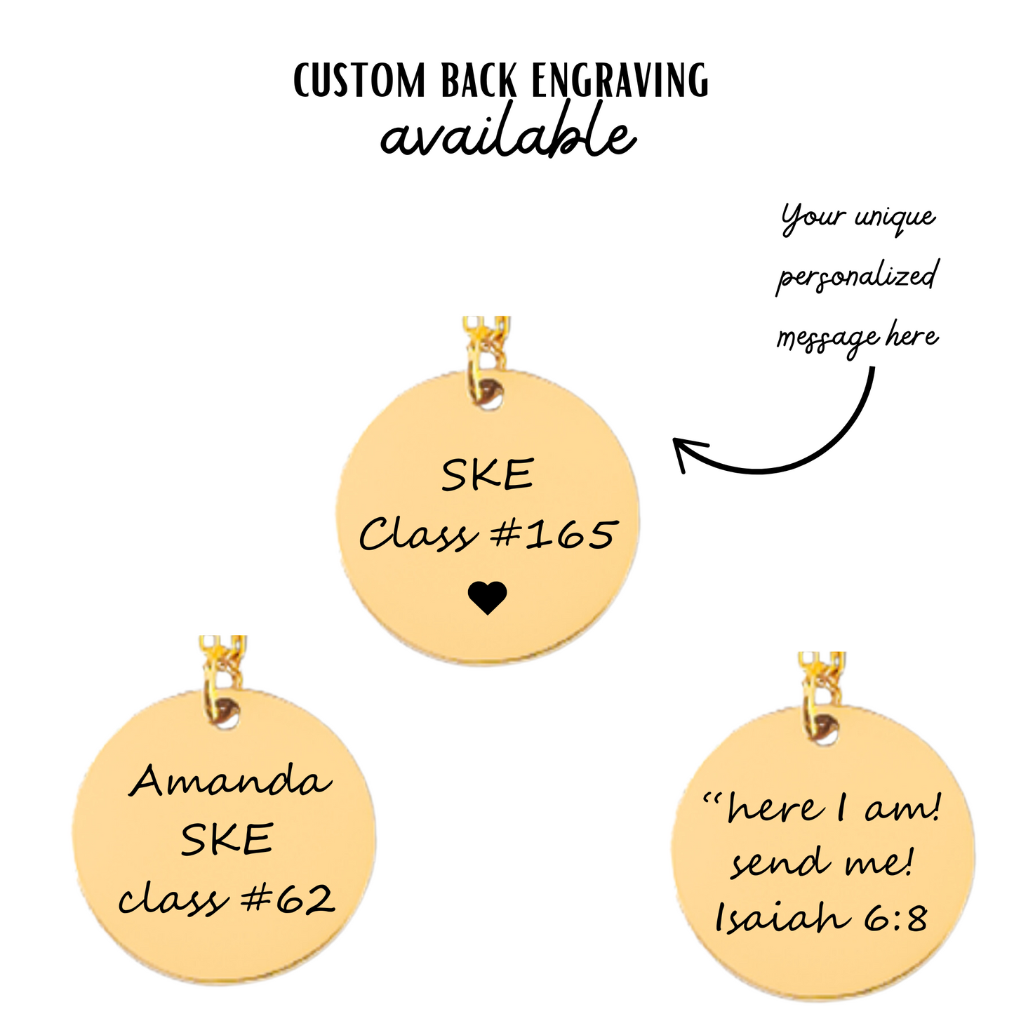 ske necklace for sisters, school for kingdom evangelizers gifts, ske graduation gift