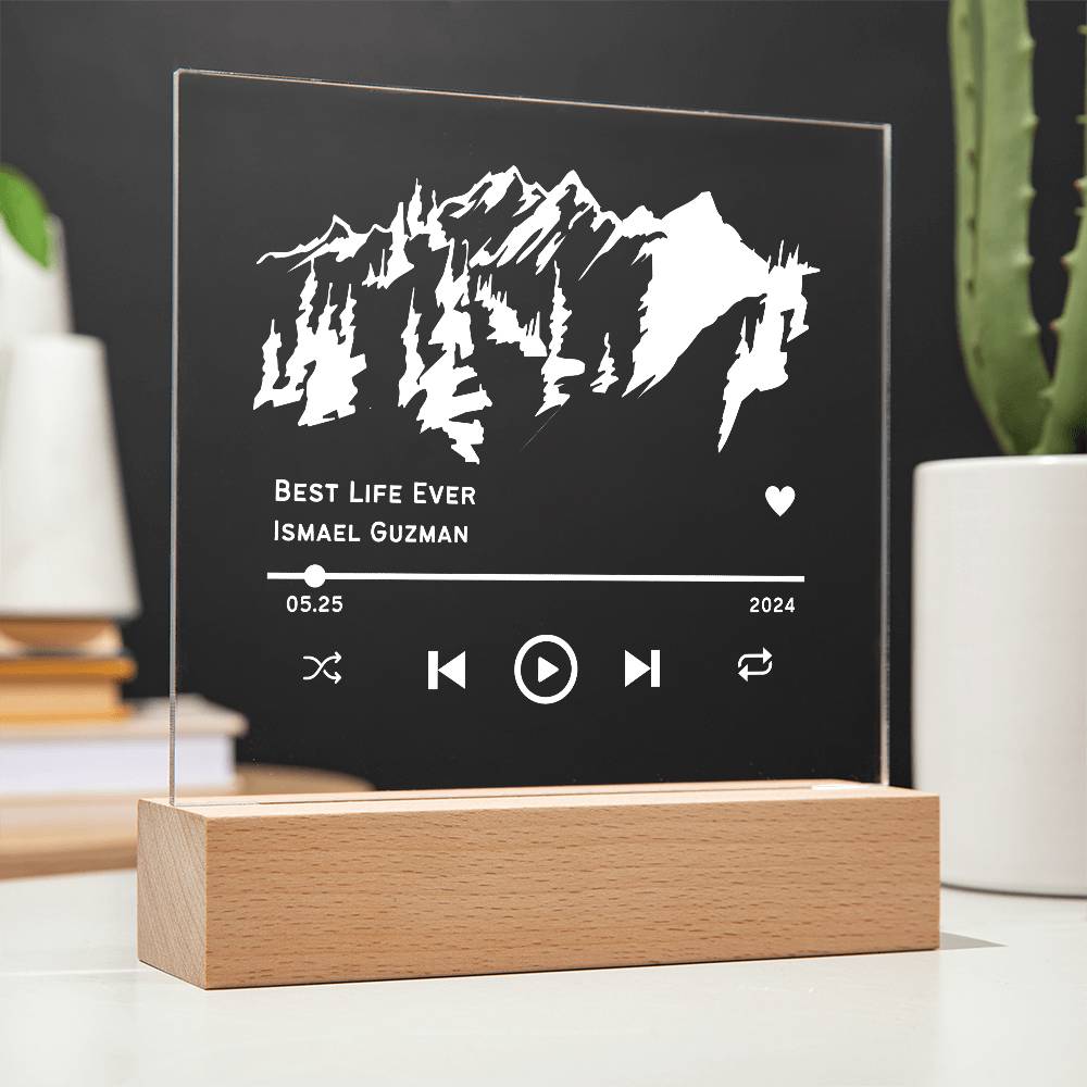 Personalized LED square plaque baptism gift