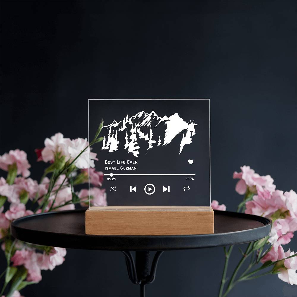 personalized best life ever baptism gift for boy, for brother, for sister, best life ever LED square plaque gift