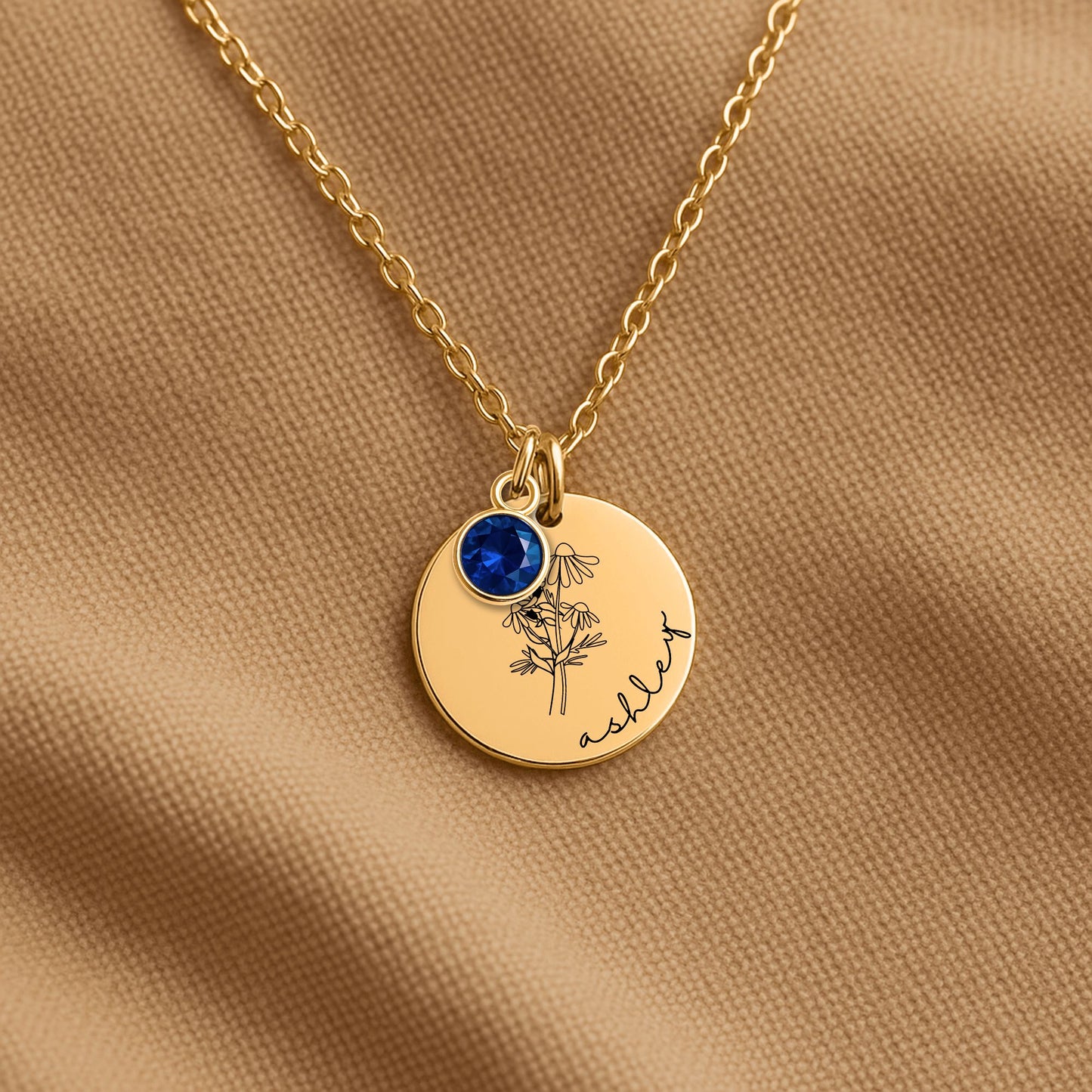 baptism necklace with stone for sisters, engraved personalized baptism gift for sisters