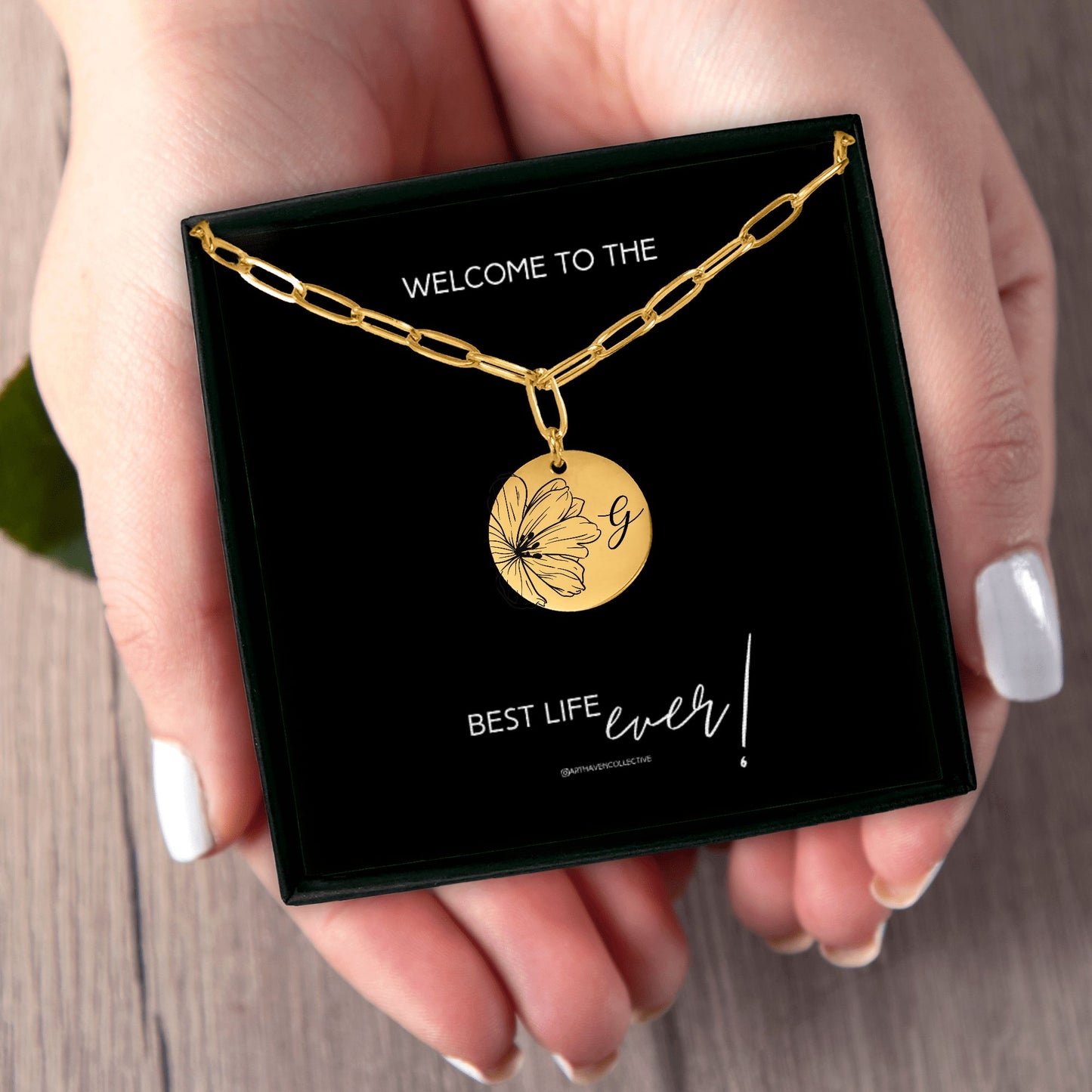 welcome to the best life ever baptism necklace, personalized baptism gift for sisters