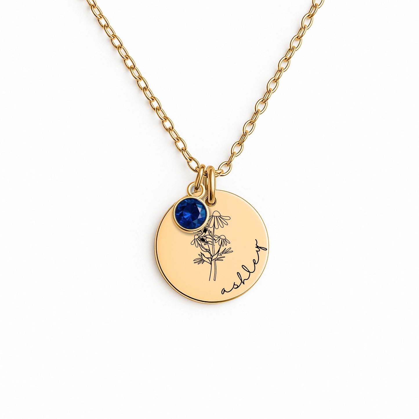 baptism necklace with stone for sisters, engraved personalized baptism gift for sisters