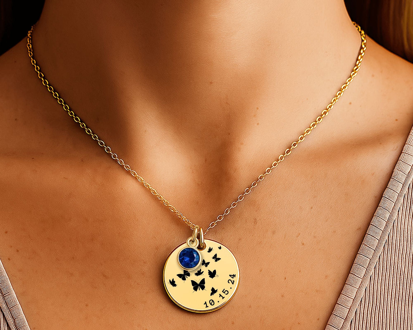 baptism necklace with stone for sisters, best life ever baptism necklace for girl
