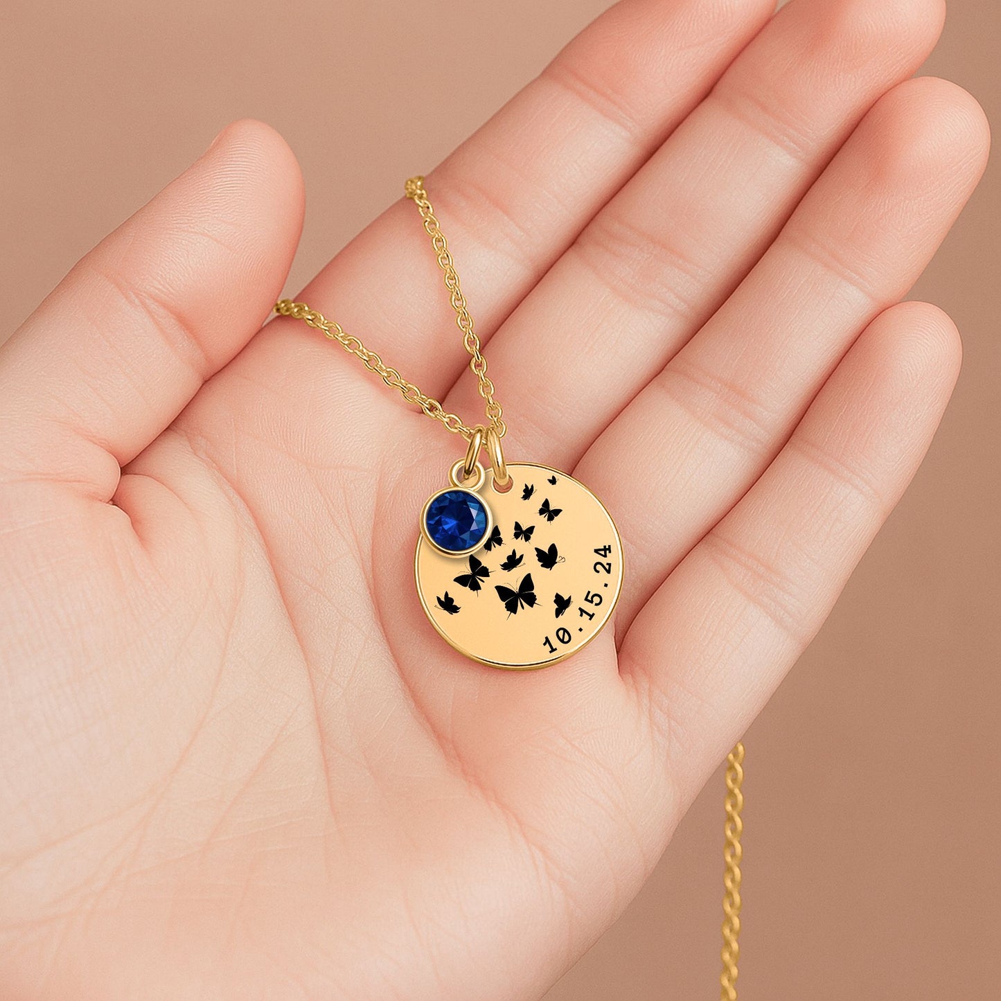 baptism necklace with stone for sisters, best life ever baptism necklace for girl