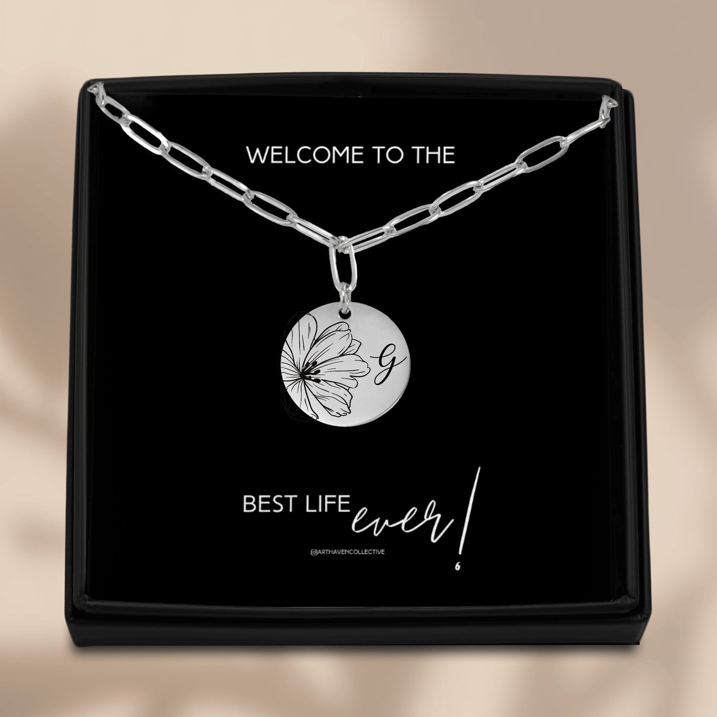 welcome to the best life ever baptism necklace, personalized baptism gift for sisters
