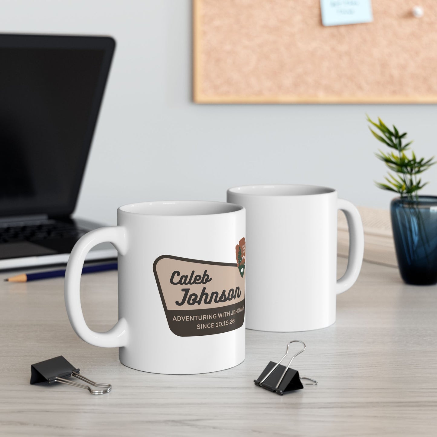 personalized baptism mug for brothers and sisters