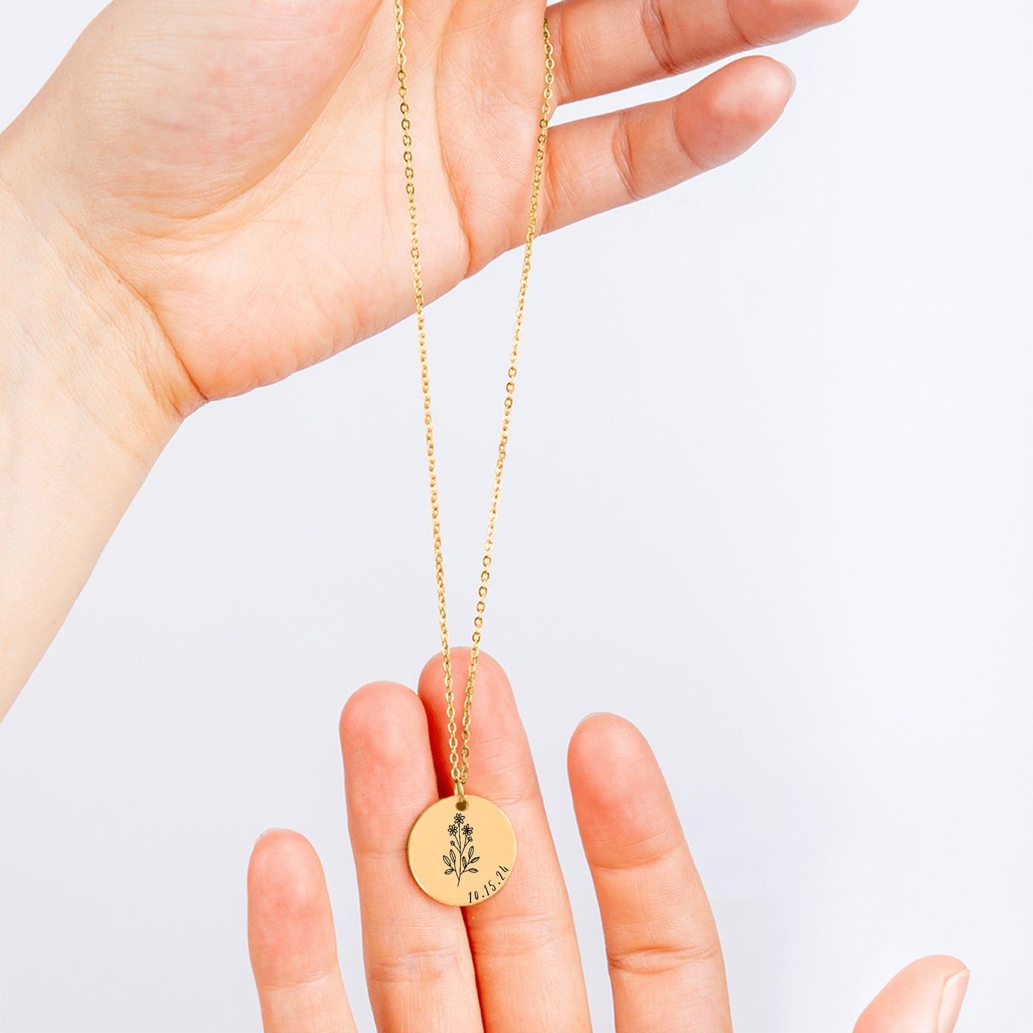 baptism necklace with poem for sisters