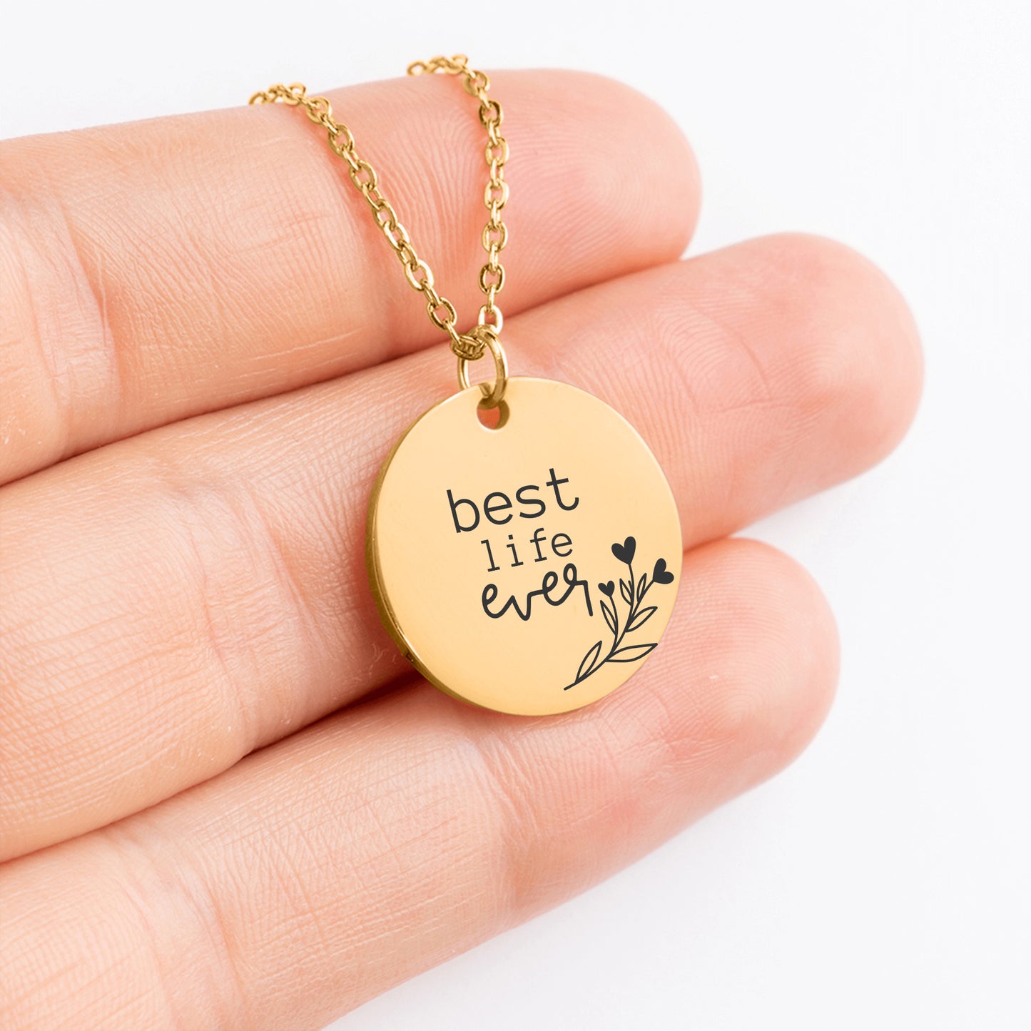 best life ever baptism necklace for sisters