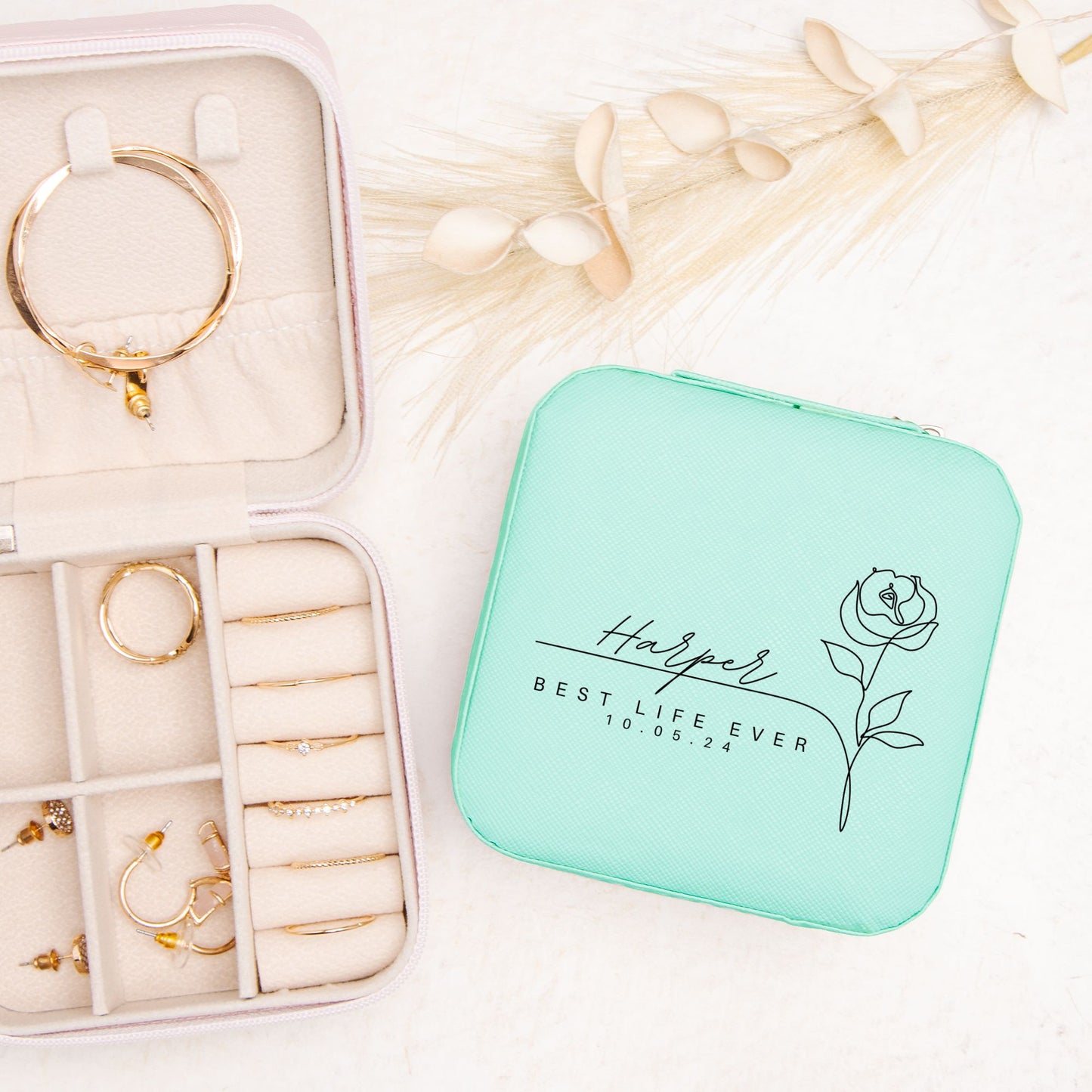 baptism jewelry case personalized