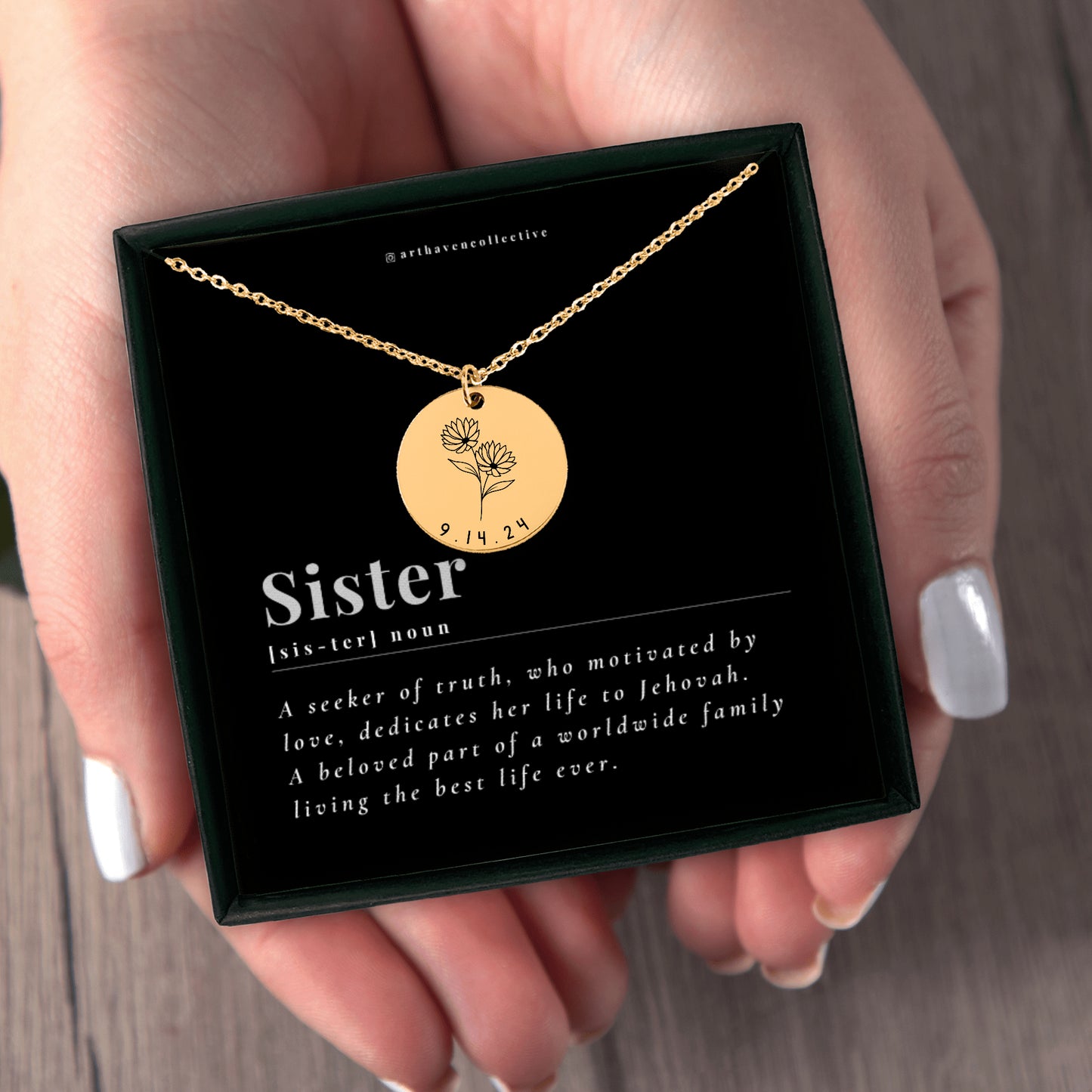 baptism necklace for sisters