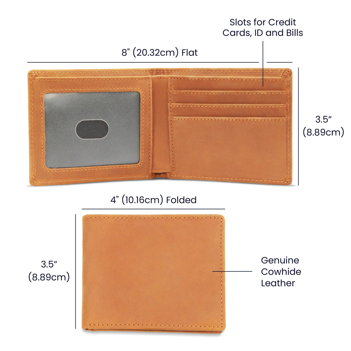 Personalized Engraved Baptism Leather Wallet for Brothers