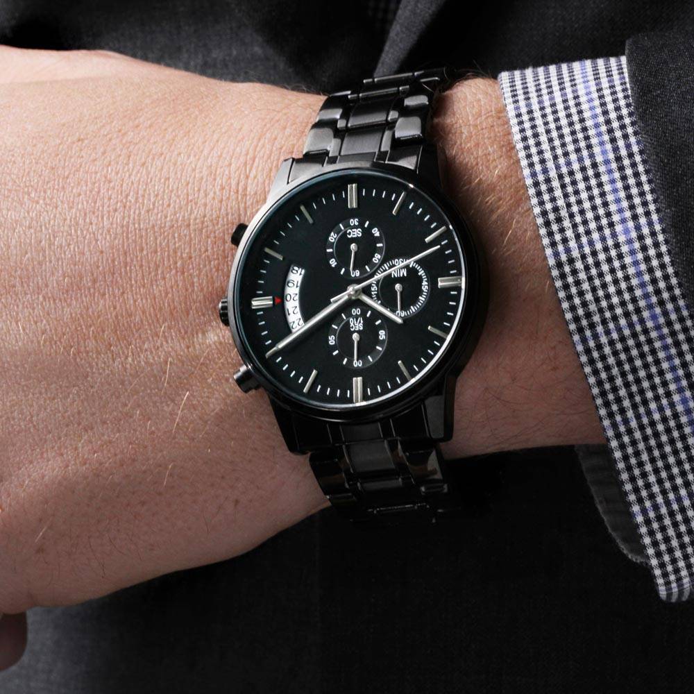 Best Life Ever Engraved Chronograph Watch