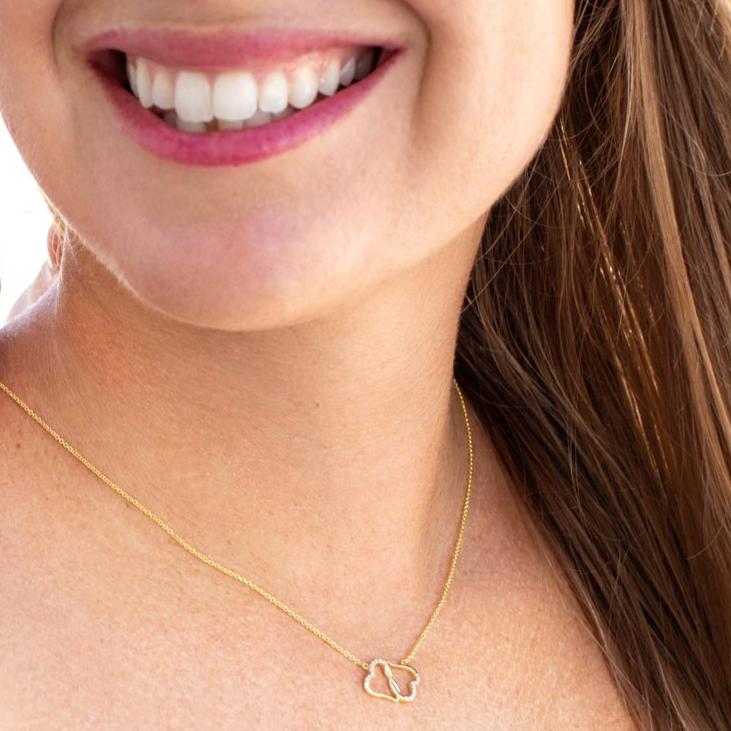 solid 10k gold necklace, baptism necklace for sisters, for daughter