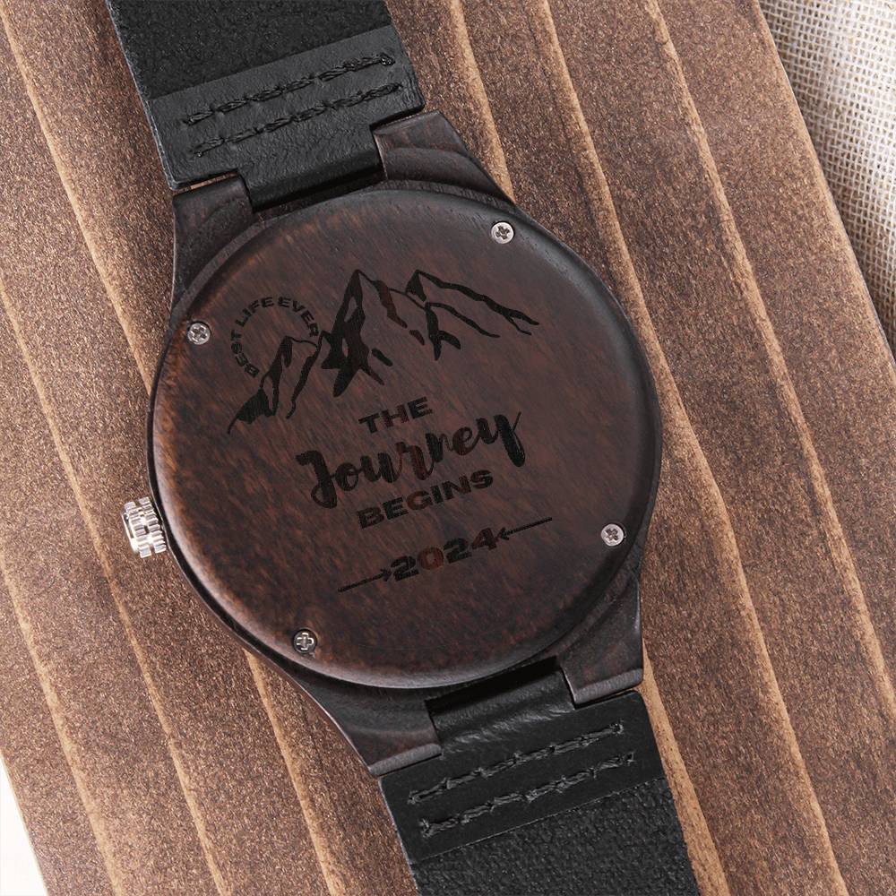 Best Life Ever 2024 Engraved Wood Watch