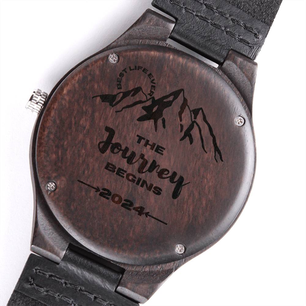 Best Life Ever 2024 Engraved Wood Watch