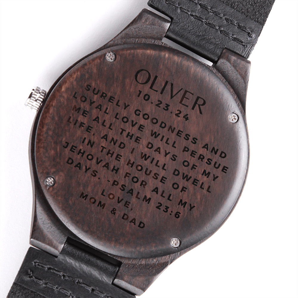 personalized custom engraved baptism watch for brothers, best life ever gifts for brothers