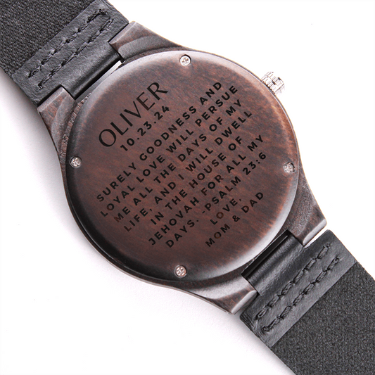 personalized custom engraved baptism watch for brothers, best life ever gifts for brothers