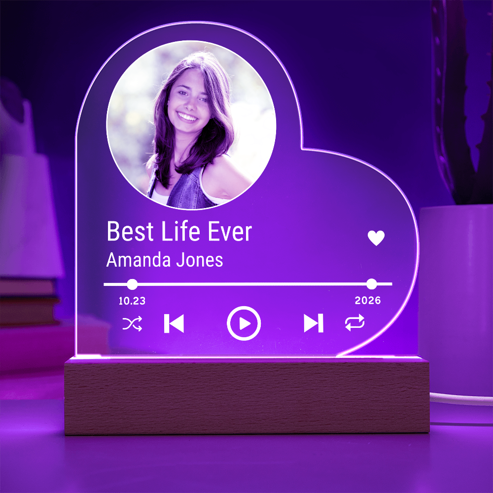 BLE heart photo plaque