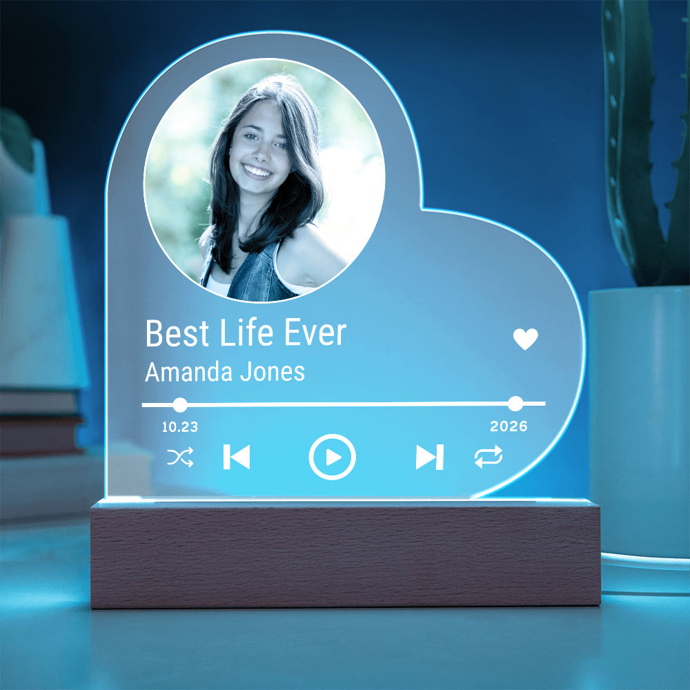 BLE heart photo plaque