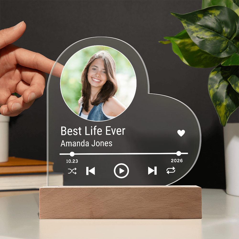 BLE heart photo plaque