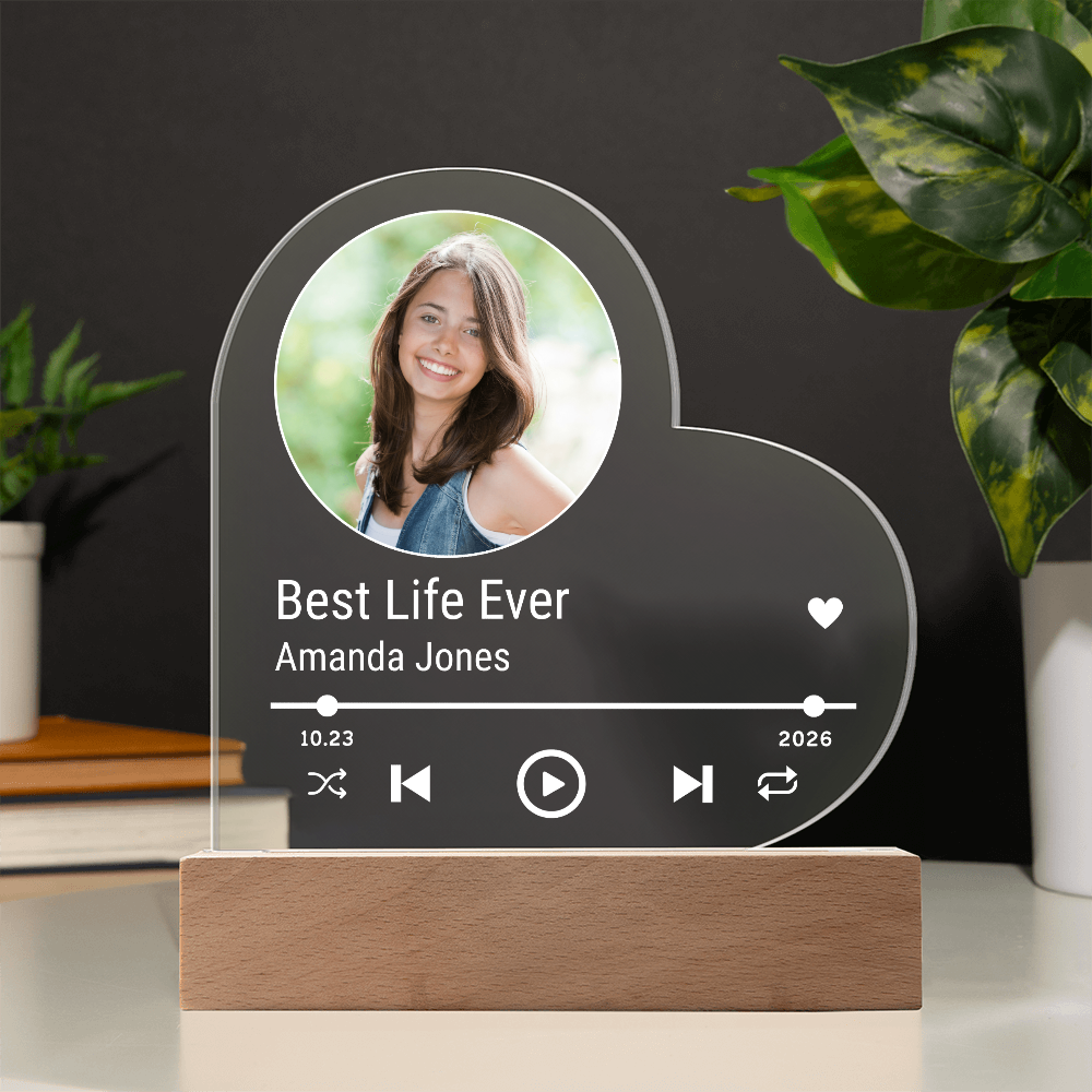 BLE heart photo plaque