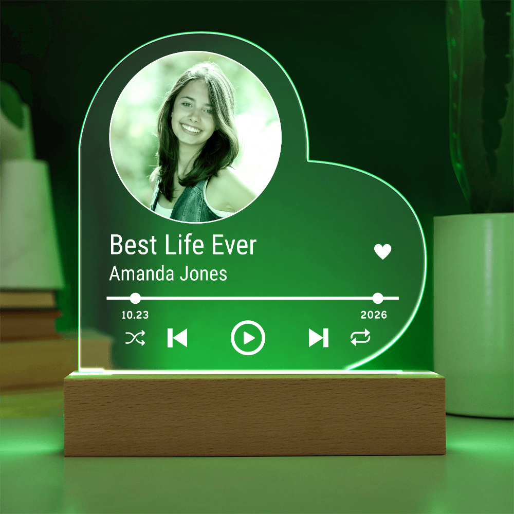 BLE heart photo plaque