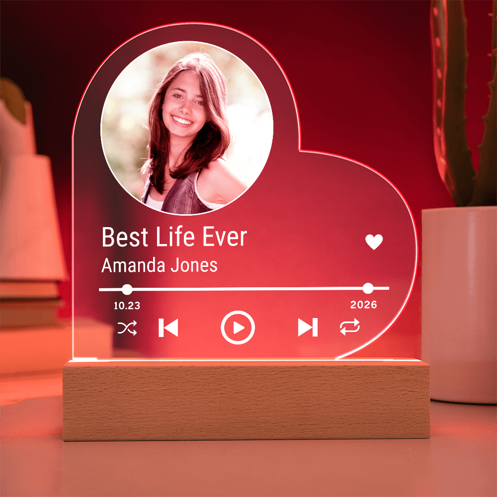 BLE heart photo plaque