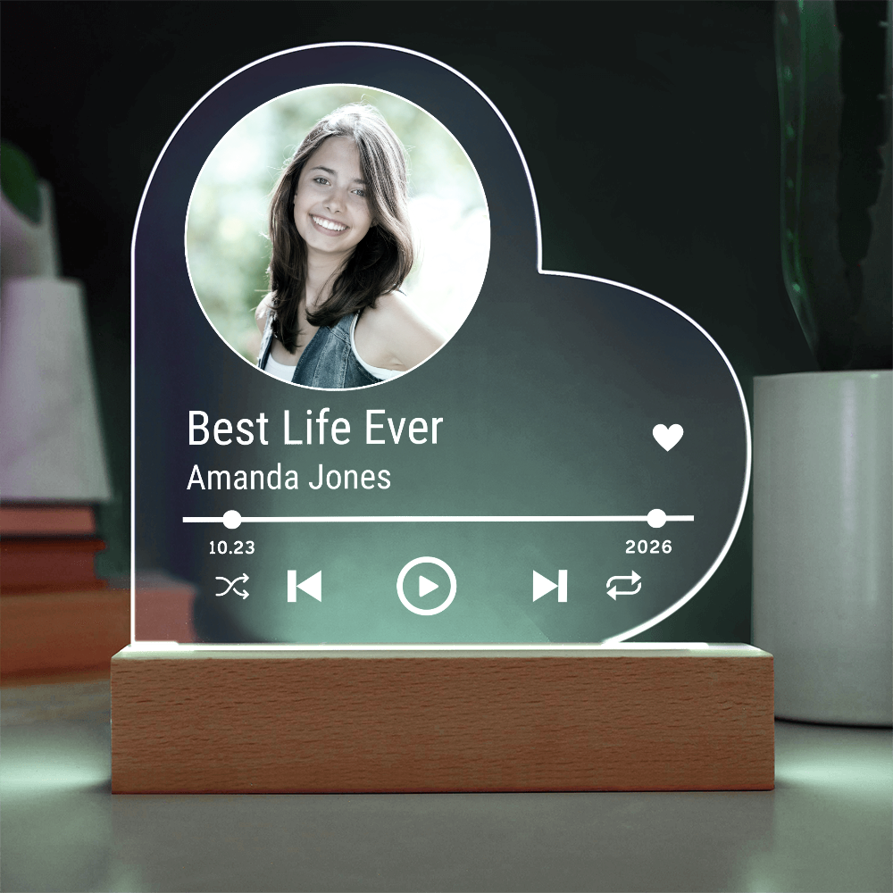 BLE heart photo plaque