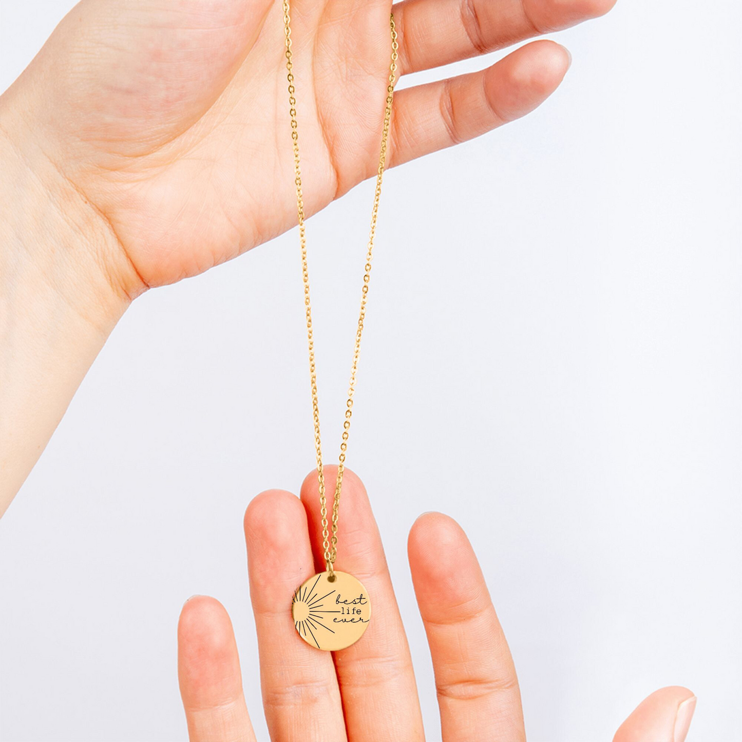 best life ever baptism necklace