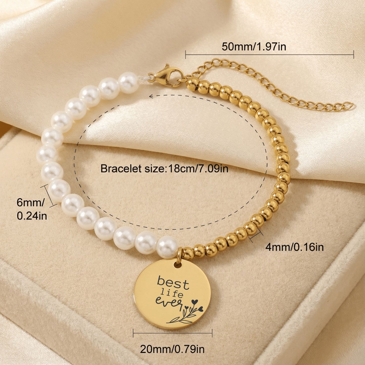 best life ever baptism bracelet for sisters