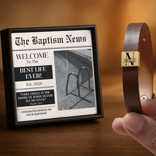 Baptism gift brother,  Baptism bracelets for men