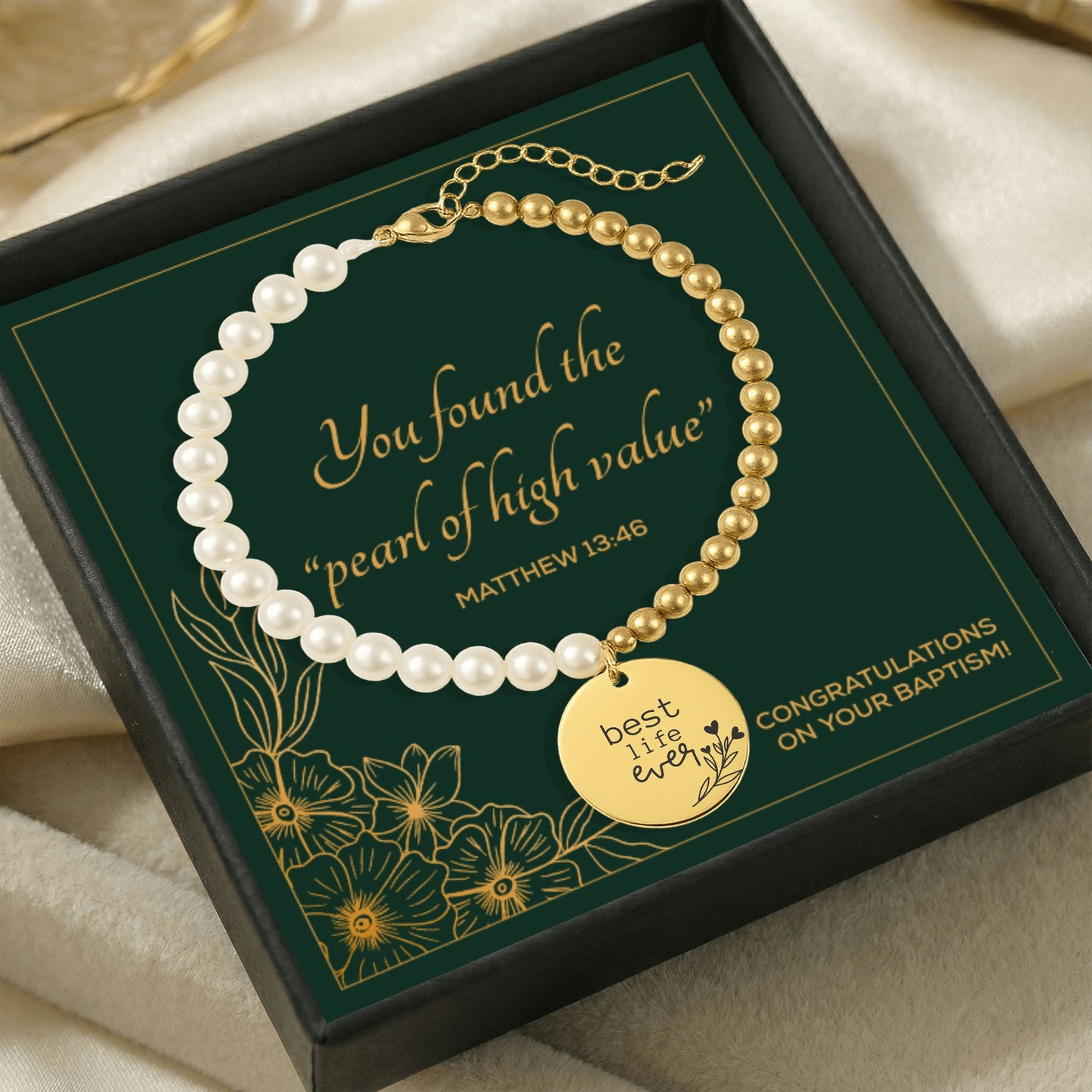 best life ever baptism bracelet for sisters