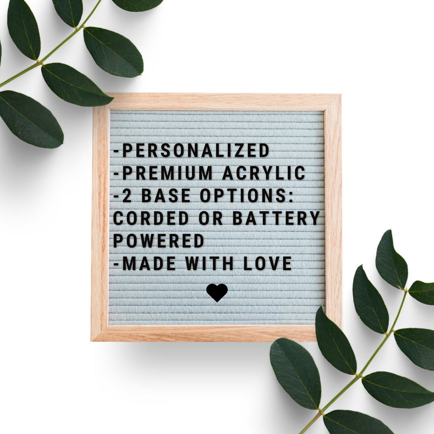Personalized LED square plaque baptism gift